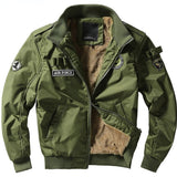Jinquedai  Winter Bomber Jackets Mens Army Military Outerwear Jacket Male  Fleece Thick Warm Cotton Air force one Coats 4XL,YA151