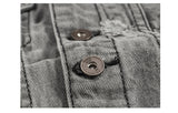 Spring Autumn Vintage Design Mens Denim Vest Male Retor Sleeveless Jackets Men Ripped Hole Jean Waistcoats Clothing 5XL jinquedai