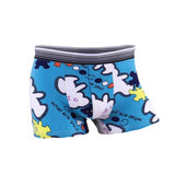 Sexy ice Silk Underwear Men Lovely Cartoon Print Boxer shorts Homme Male Comfortable Underpants Men's Boxers Breathable Panties jinquedai