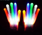 Jinquedai  LED Gloves Neon Guantes Glowing Halloween Party Light Props Luminous Flashing Skull Gloves Stage Costume Christmas Supplies jinquedai