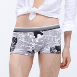 Sexy ice Silk Underwear Men Lovely Cartoon Print Boxer shorts Homme Male Comfortable Underpants Men's Boxers Breathable Panties jinquedai