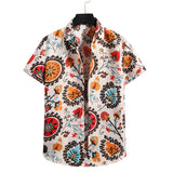 Pink Floral Hawaiian Shirt Men Chemise Homme Summer New Short Sleeve Beach Aloha Shirts Men Casual Button Up Shirt Male XXL jinquedai