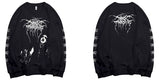 Dark Pullover Oversized Sweatshirt Rock Print Hoodie Heavy Death Metal Rock Streetwear Retro couple harajuku hoodie jinquedai