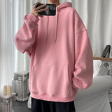 Hybskr Basic Hoodies Solid Color Men's Big Size Pullovers Korean Style Fashion Male Streetwear Hip Hop Unisex Hooded Sweatshirt jinquedai