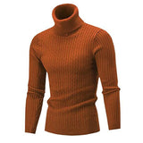 Autumn Winter Men's Turtleneck Sweater Men's Knitting Pullovers Rollneck Knitted Sweater Warm Men Jumper Slim Fit Casual Sweater jinquedai