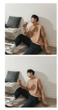 Jinquedai Men Oversized Turtleneck Sweaters Winter Korean Fashions Pullover Harajuku Black Knitwear jinquedai