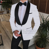 Latest Luxury Royal Blue Wedding Men Suit 2Pcs Slim fit Groomsman Groom Jacket Brand Formal Shawl Lapel Blazer with Pants Set jinquedai