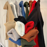 Jinquedai Men Oversized Turtleneck Sweaters Winter Korean Fashions Pullover Harajuku Black Knitwear jinquedai