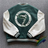 Jinquedai   Green Represent OWNERS CLUB Jacket Men Women 1:1 High Quality College Embroidered Logo Represent Coats Varsity Bomber Jacket jinquedai