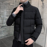 New Autumn and Winter Men's Cotton-padded Jacket Trendy Cotton-padded Jacket Men's Thickened Stand-up Collar Jacket jinquedai
