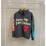 LUCKY ME I SEE GHOST Hoodie Men Women FEEL Kanye West Kid Cudi Hoodies Kids See Ghost Sweatshirts Foam Print Pullovers jinquedai