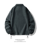 Jinquedai  Spring Oversize Bomber Jacket Men Vintage Baggy Coat Fashion Korean Streetwear Zip Up Outerwear Clothing Tops Male Plus Size jinquedai