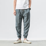 Jinquedai Cotton Linen Casual Harem Pants Men Joggers Man Summer Trousers Male Style Baggy Pants  Harajuku Clothe jinquedai