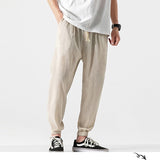 Jinquedai Cotton Linen Casual Harem Pants Men Joggers Man Summer Trousers Male Style Baggy Pants  Harajuku Clothe jinquedai