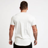 Sport Tshirt Men Gym T Shirt Quick Dry Fit Running Shirt Man Training Fitness T-shirt Sport Top Budybuilding Workout tshirt jinquedai