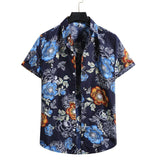 Pink Floral Hawaiian Shirt Men Chemise Homme Summer New Short Sleeve Beach Aloha Shirts Men Casual Button Up Shirt Male XXL jinquedai