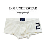 Jinquedai European and American hot selling fashion underwear simple button low waist sexy breathable letters men's boxer briefs jinquedai