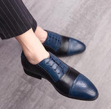 Jinquedai British Stylist Trend Men's  Color Patchwork Shoes Male Moccasins Wedding Prom Homecoming Office Footwear Zapatos Hombre jinquedai