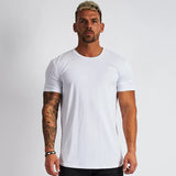 Sport Tshirt Men Gym T Shirt Quick Dry Fit Running Shirt Man Training Fitness T-shirt Sport Top Budybuilding Workout tshirt jinquedai