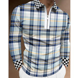 Jinquedai Autumn Streetwear Men Fashion Long Sleeve Polo Shirts Casual Loose Turn-down Collar Zipper Tops Men Slim Polo Shirts jinquedai