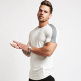 Sport Tshirt Men Gym T Shirt Quick Dry Fit Running Shirt Man Training Fitness T-shirt Sport Top Budybuilding Workout tshirt jinquedai