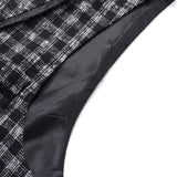 High Quality Mens Plaid Suits Vests Fashion Woolen Patchwork Double Breasted Steampunk Jackets Wedding Slim Fit Chaleco Hombre jinquedai