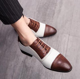 Jinquedai British Stylist Trend Men's  Color Patchwork Shoes Male Moccasins Wedding Prom Homecoming Office Footwear Zapatos Hombre jinquedai