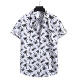 Pink Floral Hawaiian Shirt Men Chemise Homme Summer New Short Sleeve Beach Aloha Shirts Men Casual Button Up Shirt Male XXL jinquedai