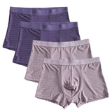 Jinquedai 8XL Plus Banboo Fiber Men Underwear Male boxer  Solid Panties Shorts Men's  Underpants Breathable Intimate Man boxers 4pcs jinquedai