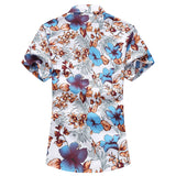 Men Fashion  New Red Car Printed Mens Hawaiian Shirt Streetwear Holiday Casual Short Sleeved Floral Camisa Plus Size M-7XL jinquedai