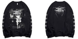 Dark Pullover Oversized Sweatshirt Rock Print Hoodie Heavy Death Metal Rock Streetwear Retro couple harajuku hoodie jinquedai