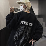 Dark Pullover Oversized Sweatshirt Rock Print Hoodie Heavy Death Metal Rock Streetwear Retro couple harajuku hoodie jinquedai