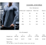 Jinquedai Men Long Sleeve Shirts Quick Dry Bodybuilding for Men Workout Gym Fitness Casual T Shirt Undershirts jinquedai