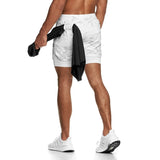 Gym Shorts Running 2 IN 1 Men Sport Shorts Fitness Short Pants Bodybuilding Workout Training Men Joggers jinquedai