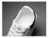 Fashion New Men Men Casual Shoes Flat Outdoor Fashion White Autumn Spring Leather Low Top Sneakers Male Non-Slip Work Breathable Thick Sole jinquedai