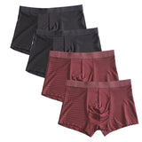 Jinquedai 8XL Plus Banboo Fiber Men Underwear Male boxer  Solid Panties Shorts Men's  Underpants Breathable Intimate Man boxers 4pcs jinquedai