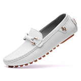 Jinquedai White Loafers for Men Size 48 Slip on Shoes Driving Flats Casual Moccasins for Men Comfy Male Loafers jinquedai