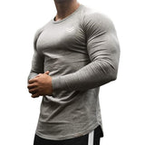 New Long Sleeve T Shirt Sport Men Gym Shirt Quick Dry Gym Fitness Training Running t shirt Men Workout T-Shirt Bodybuilding Tops jinquedai