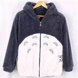 New Harajuku Totoro Kawaii Hoodie Sweatshirt My Neighbor Coat Cosplay Fleece Overcoat With Ears Harajuku Cute Jackets Christmas jinquedai