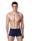 Jinquedai 8XL Plus Banboo Fiber Men Underwear Male boxer  Solid Panties Shorts Men's  Underpants Breathable Intimate Man boxers 4pcs jinquedai