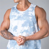 Jingquedai  Summer muscle men's gym men's sportswear round neck sleeveless top quick-drying casual wear fashion men's vest jinquedai
