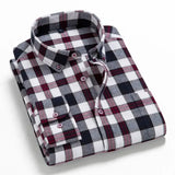 Jingquedai   Men Flannel Plaid Shirt 100% Cotton 2022 Spring Autumn Casual Long Sleeve Shirt Soft Comfort Slim Fit Styles Brand For Man Plus jinquedai