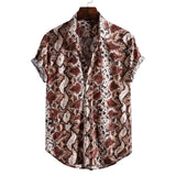 Jingquedai   Men&#39;s Short Sleeve Male Shirts for Mens Social Luxury Man Designer Clothes Hawaiian  Fashionable Elegant Classic Fashion 2021 jinquedai