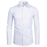 Jingquedai   Men&#39;s Top Quality Dress Shirts 2021 Fashion New Slim Fit Long Sleeve Shirt Men Black White Formal Button Up Shirt Chemise Homme jinquedai