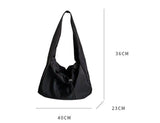 Jinquedai  Men Bag New Nylon Bucket Fashion Solid Zipper SOFT Shoulder Bag Purses and Handbags Luxury Designer Black Tote Bag jinquedai