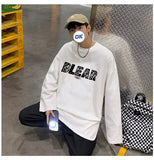 Men Long Sleeve T-shirts Letter Print O-neck Oversize 8XL Ulzzang Streetwear Men Autumn Winter Korean Long Sleeve Tees jinquedai