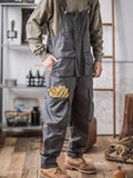 High Quality Multi Pocket Tool Strap Pants Men's Workwear Overall Fashion Rompers Pants Ins New Vintage American Tough Jumpsuit jinquedai