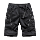Hip Hop Cargo Shorts Men Summer Techwear Military Tactical Streetwear Shorts Button Pockets Fashion Harajuku Short Pants jinquedai