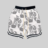 Harajuku Streetwear Shorts men Bandana Pattern Fashion Summer Shorts Hip Hop Casual Bottoms Elastic Wais man Casual pants jinquedai