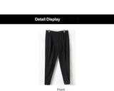 Jinquedai Fashion Men Casual Pants Elastic Waist Small Feet Slim Korean Style Pleated Tapered Male Blazer Pants Trousers Streetwear jinquedai